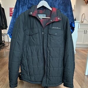 Eddie Bauer Men's Medium Black Puffer Jacket